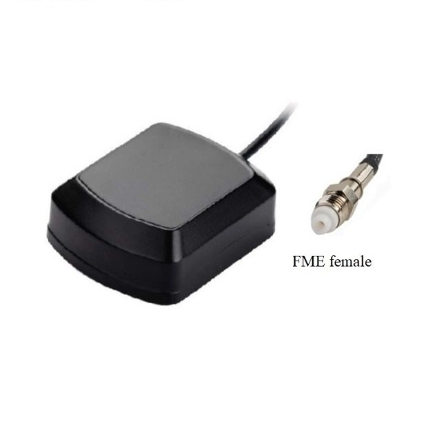 FME female beidou glonass gps antenna 1559-1610MHz magnetic mount outdoor use high gain GPS glonass beidou active car antenna